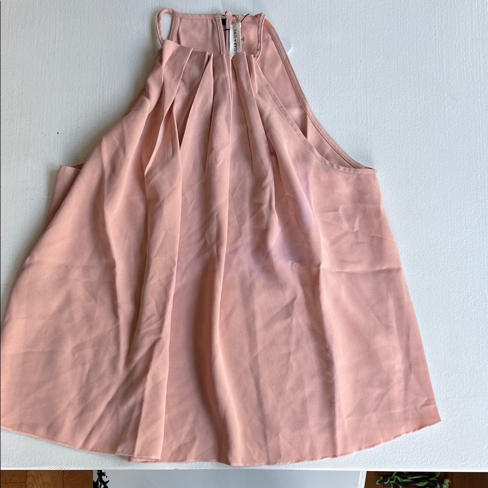 Pink Pleated Blouse